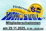 Förderverein läst am 25. November bis 20 Uhr ein zum Mitgliederschwimmen